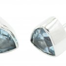 grand Blue Topaz 925 Sterling Silver Blue Earring genuine gemstones US