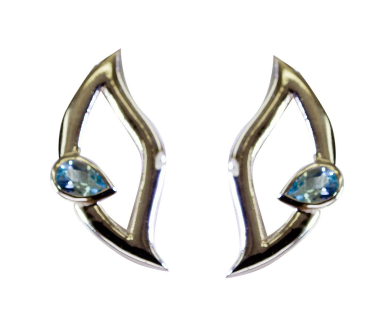 pleasing Blue Topaz 925 Solid Sterling Silver Blue Earring Natural supply US