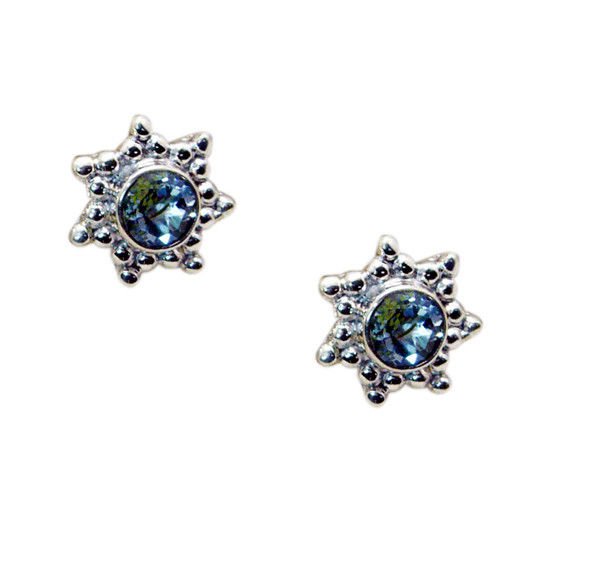 bonnie Blue Topaz 925 Solid Sterling Silver Blue Earring genuine exporter US