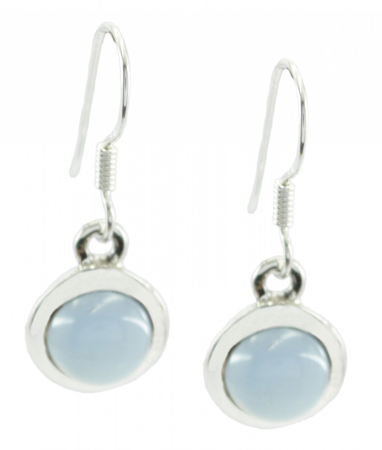 comely Blue Chalcedony 925 Sterling Silver Blue Earring Natural jewellery US