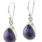 ideal Amethyst 925 Sterling Silver Purple Earring genuine Designer US