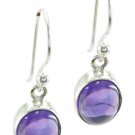 fine Amethyst 925 Sterling Silver Purple Earring genuine usual US