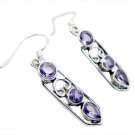appealing Amethyst 925 Sterling Silver Purple Earring genuine suppiler US