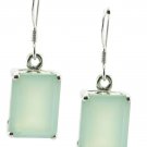 resplendent Aqua Chalcedony Sterling Silver Blue Earring Natural handmade US