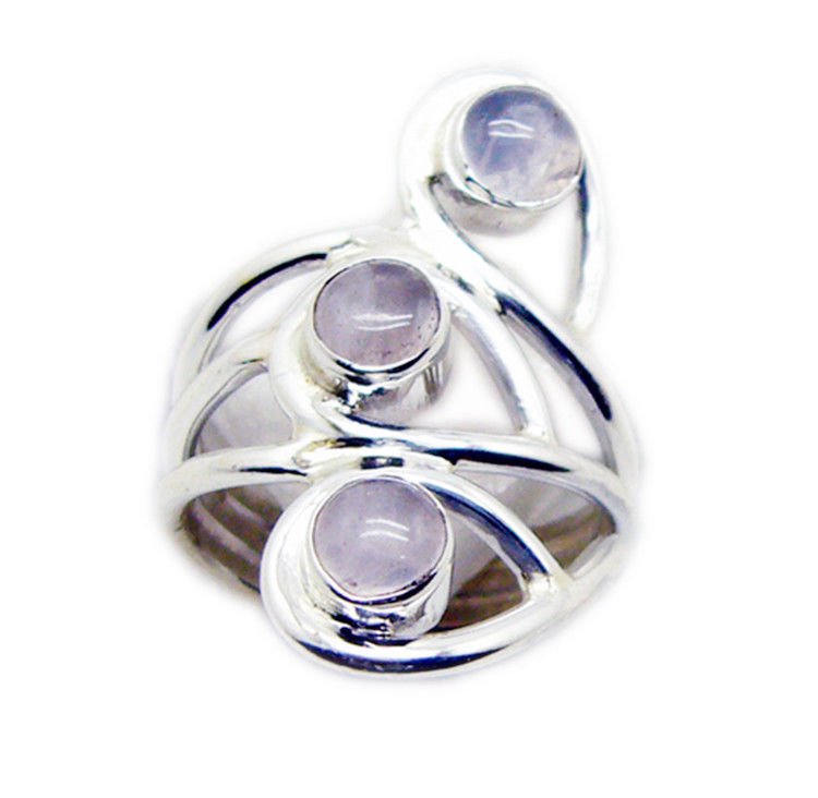 appealing Rose Quartz 925 Sterling Silver pink Ring Natural usual US