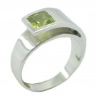 delicate Peridot 925 Sterling Silver Green Ring genuine usually US