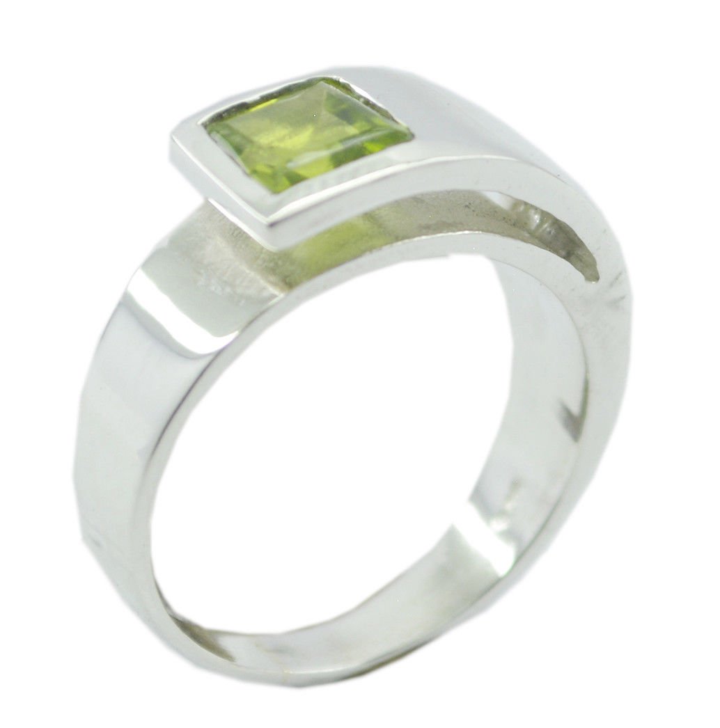 cute Peridot 925 Sterling Silver Green Ring Natural normaly US