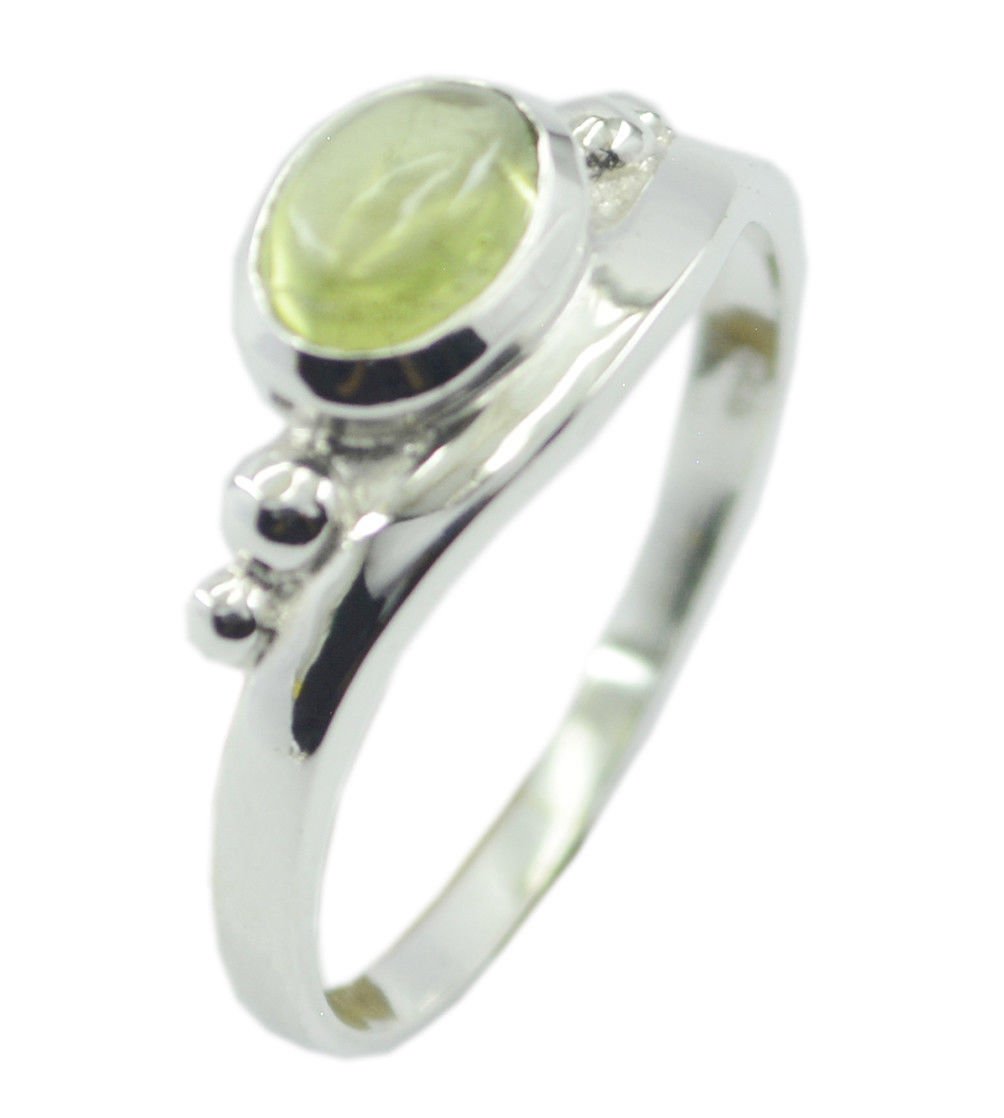 classy Peridot 925 Sterling Silver Green Ring genuine simply US