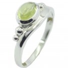 classy Peridot 925 Sterling Silver Green Ring genuine simply US