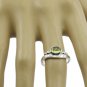 classy Peridot 925 Sterling Silver Green Ring genuine simply US
