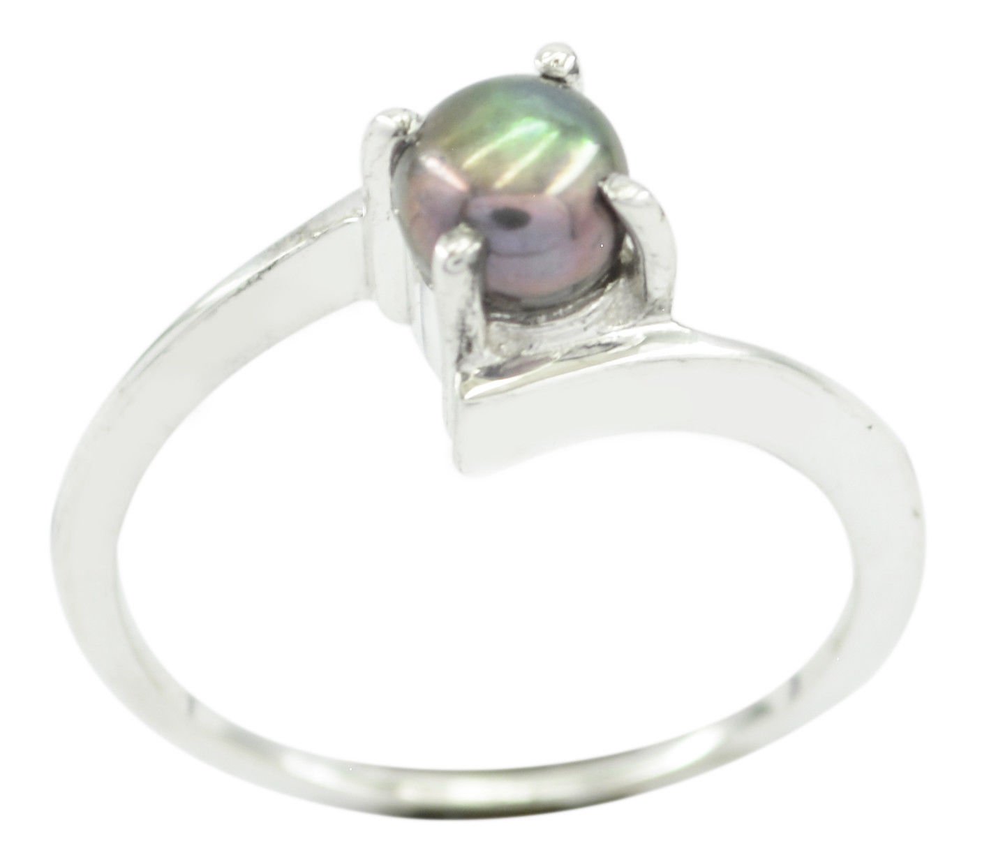 pleasing Pearl 925 Sterling Silver White Ring Natural india US