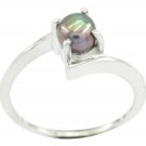 pleasing Pearl 925 Sterling Silver White Ring Natural india US