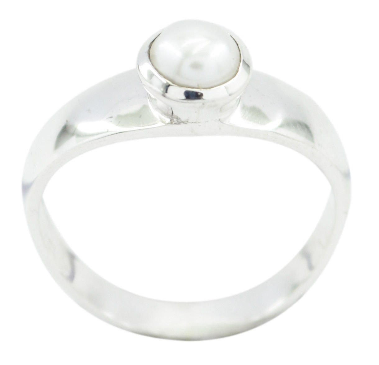 attractive Pearl 925 Sterling Silver White Ring Natural handcrafted US