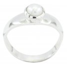 attractive Pearl 925 Sterling Silver White Ring Natural handcrafted US