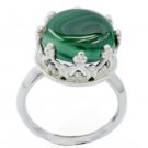splendid Malachite 925 Sterling Silver Multi Ring Natural normaly US