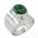 handsome Malachite 925 Sterling Silver Multi Ring genuine simply US