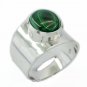 handsome Malachite 925 Sterling Silver Multi Ring genuine simply US