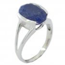 pulchritudinous Lapis Lazuli 925 Sterling Silver Blue Ring genuine india US