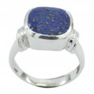 exquisite Lapis Lazuli 925 Sterling Silver Blue Ring Natural jaipur US
