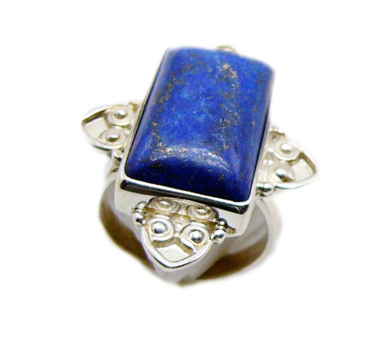 grand Lapis Lazuli 925 Sterling Silver Blue Ring genuine wholesales US
