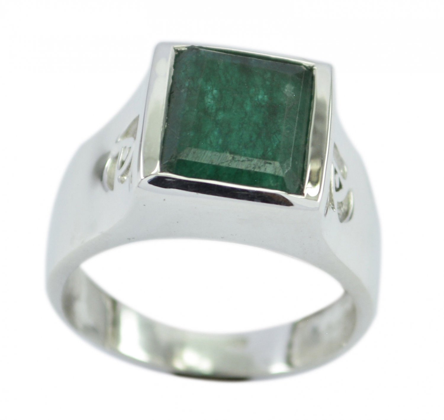 adorable Indian Emerald 925 Sterling Silver Green Ring genuine handmade US
