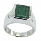 adorable Indian Emerald 925 Sterling Silver Green Ring genuine handmade US