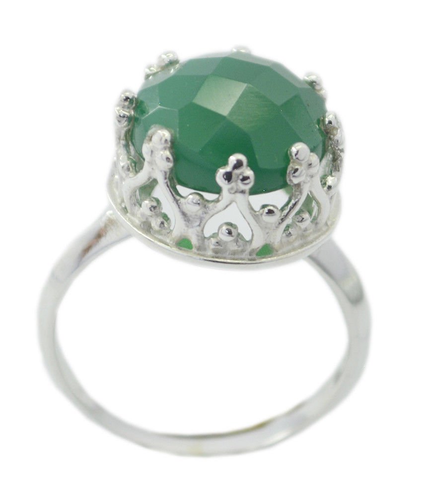 handsome Green Onyx 925 Sterling Silver Green Ring genuine supplies US