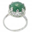 handsome Green Onyx 925 Sterling Silver Green Ring genuine supplies US