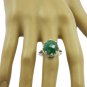 handsome Green Onyx 925 Sterling Silver Green Ring genuine supplies US