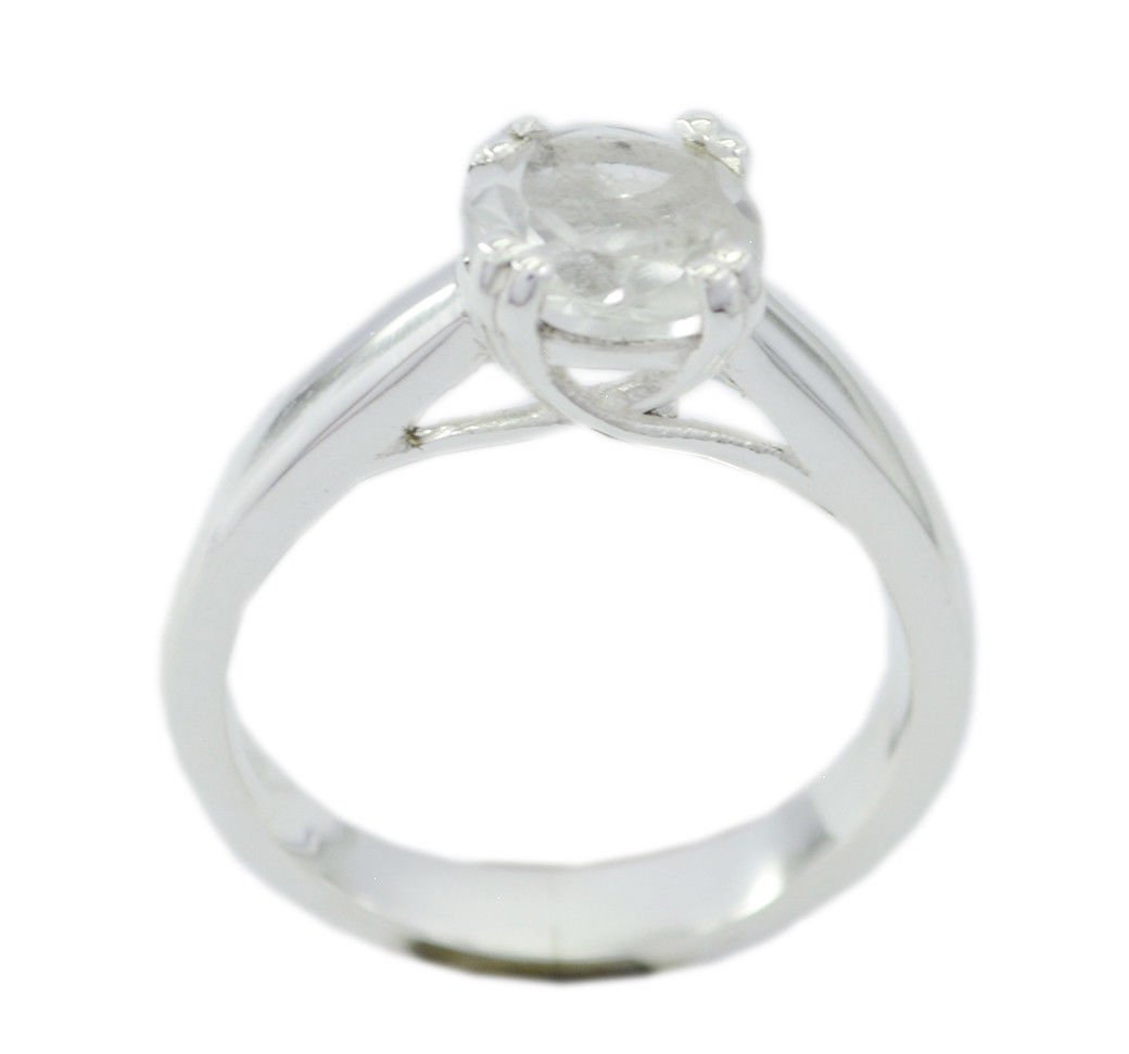 fine Crystal Quartz 925 Sterling Silver White Ring genuine exporter US