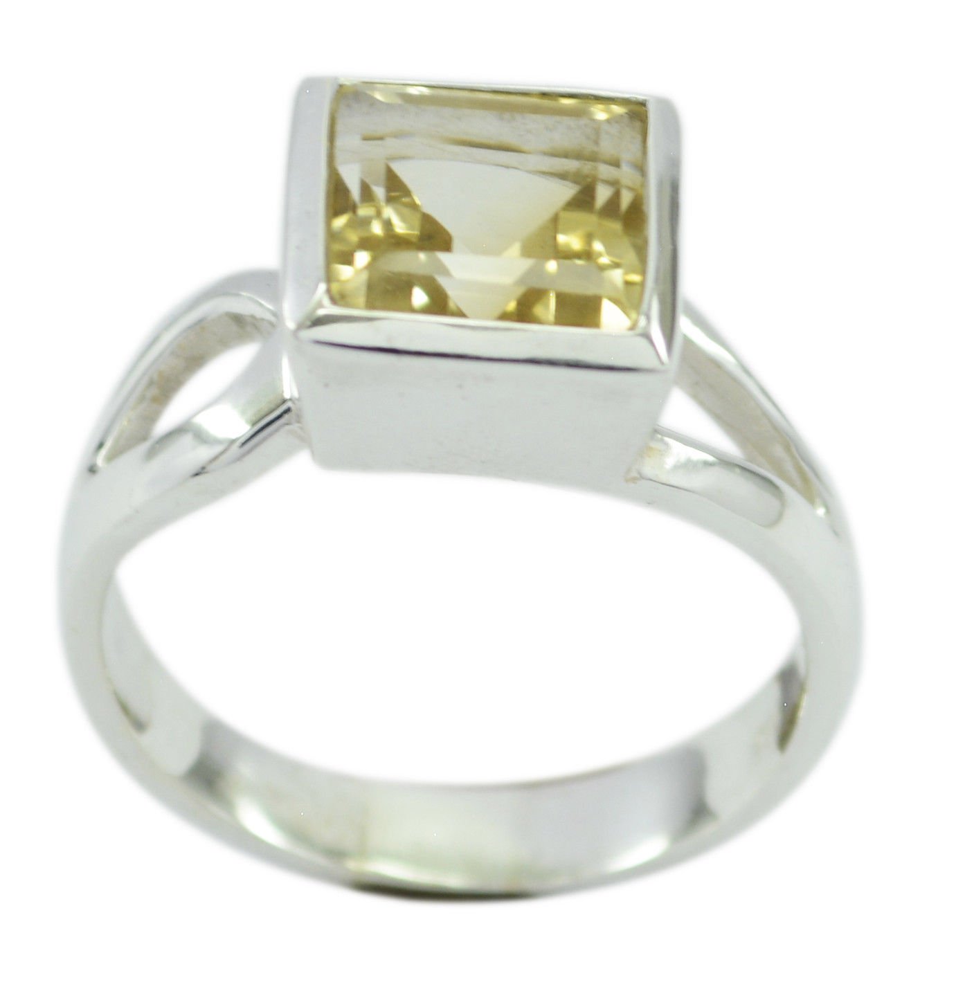 ideal Citrine 925 Sterling Silver Yellow Ring genuine supply US