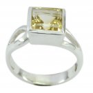 ideal Citrine 925 Sterling Silver Yellow Ring genuine supply US