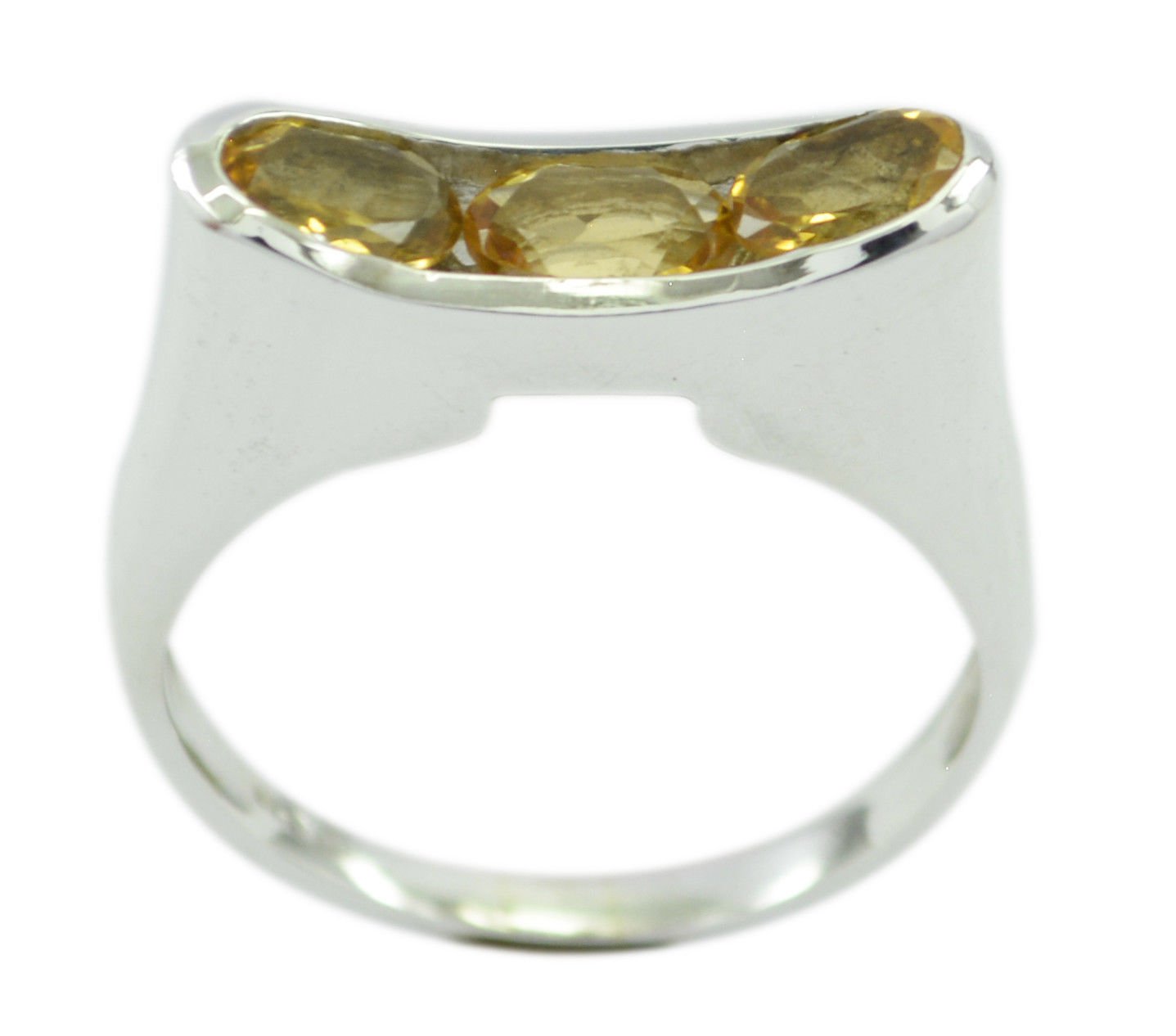 grand Citrine 925 Sterling Silver Yellow Ring Natural supplies US