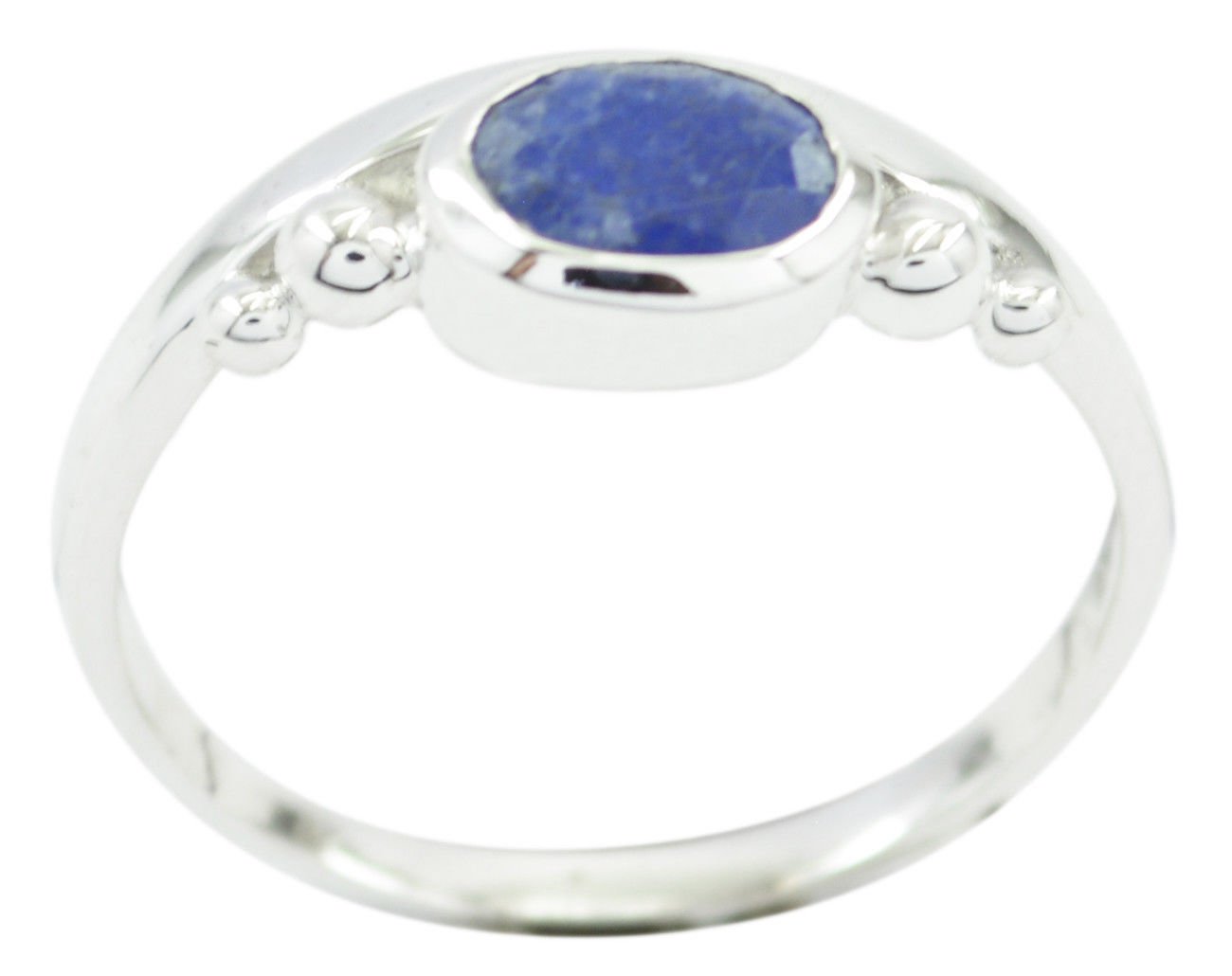pleasing Blue Shappire CZ 925 Sterling Silver Blue Ring genuine generally US