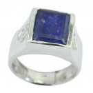 cute Blue Shappire CZ 925 Sterling Silver Blue Ring Natural handcrafted US