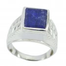 classy Blue Shappire CZ 925 Sterling Silver Blue Ring genuine handmade US