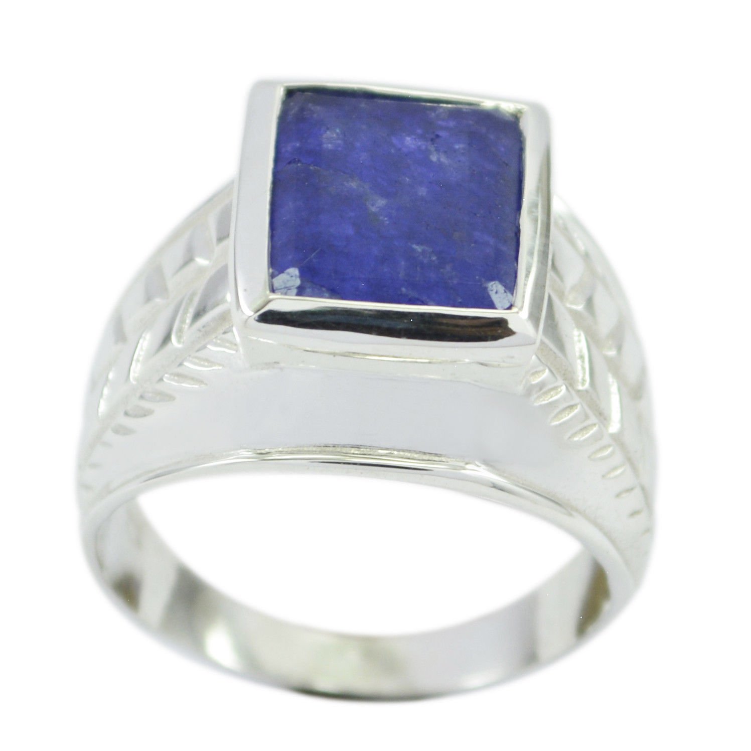 charming Blue Shappire CZ 925 Sterling Silver Blue Ring Natural wholesales US