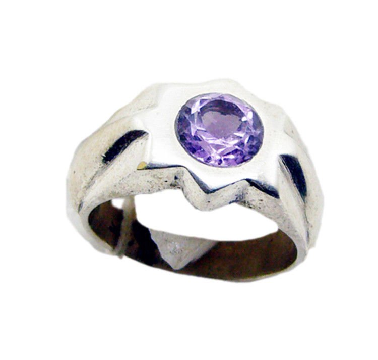 fascinating Amethyst 925 Sterling Silver Purple Ring Natural gemstones US