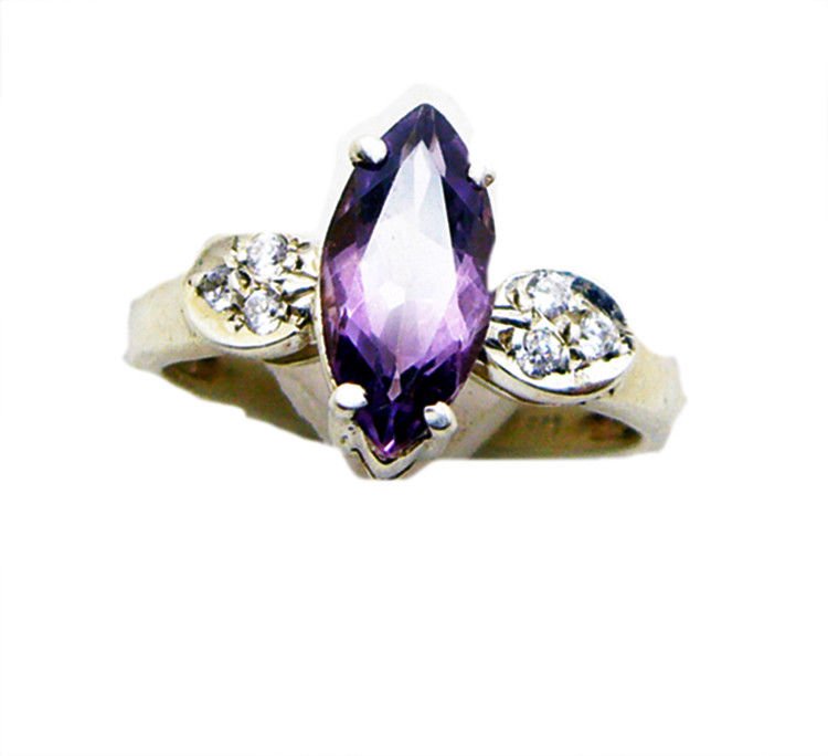 classy Amethyst 925 Sterling Silver Purple Ring Natural jaipur US