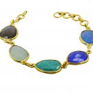 delicate Multi Gemstone Gold Plated Multi Bracelet genuine handcrafted US gift