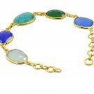 adorable Multi Gemstone Gold Plated Multi Bracelet Natural exporter US gift