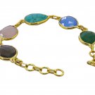 pulchritudinous Multi Gemstone Gold Plated Multi Bracelet genuine Designer US