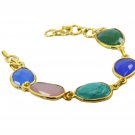 bewitching Multi Gemstone Gold Plated Multi Bracelet Natural supplies US gift