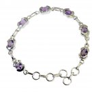 resplendent Amethyst 925 Solid Sterling Silver Purple Bracelet supplies US