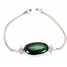 adorable Malachite 925 Solid Sterling Silver Green Bracelet genuine supplies US