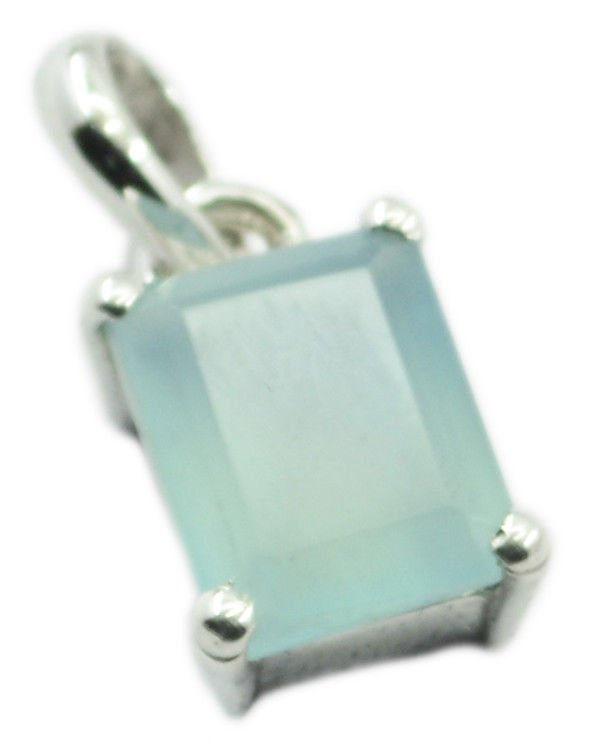 gorgeous Aqua Chalcedony 925 Sterling Silver Blue Pendant genuine supplies US