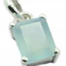 gorgeous Aqua Chalcedony 925 Sterling Silver Blue Pendant genuine supplies US
