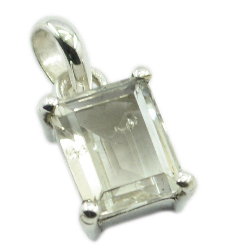 attractive Crystal Quqartz 925Sterling Silver White Pendant genuine supplies US