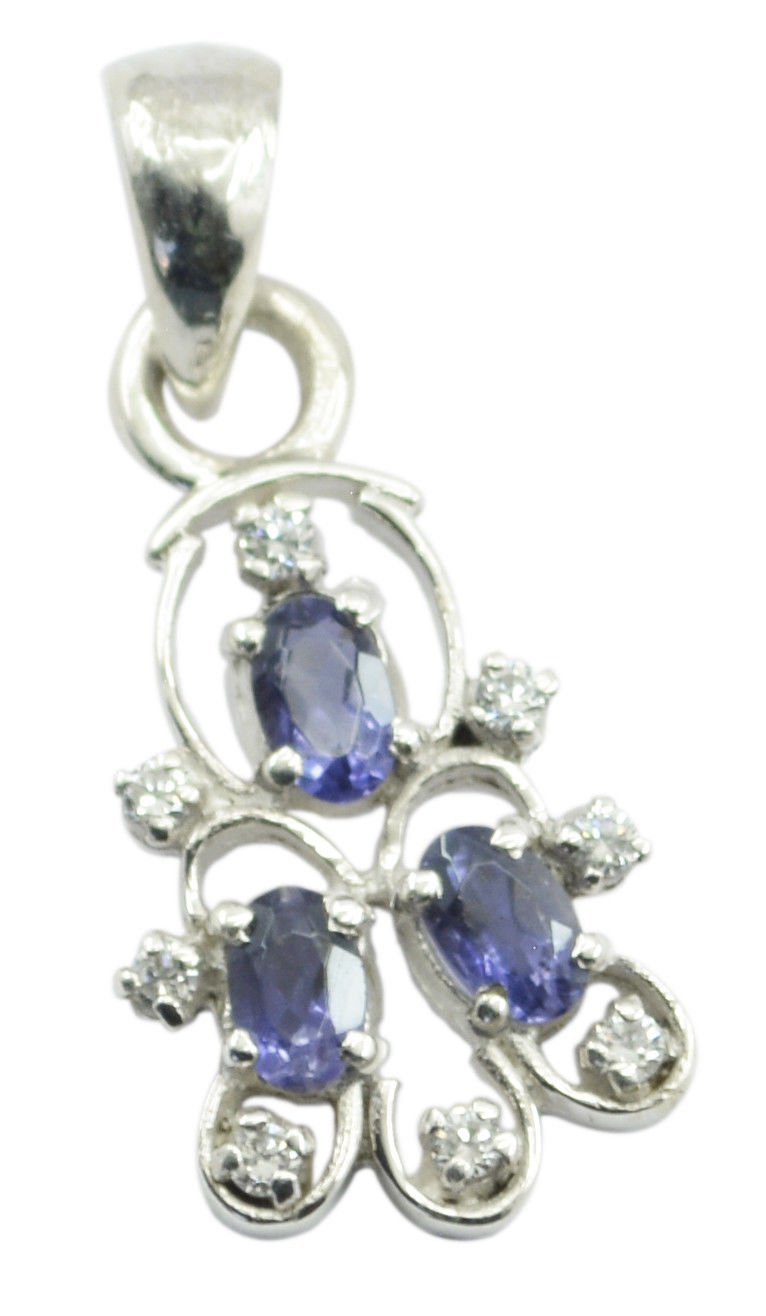 appealing Iolite 925 Sterling Silver Blue Pendant Natural exporter US