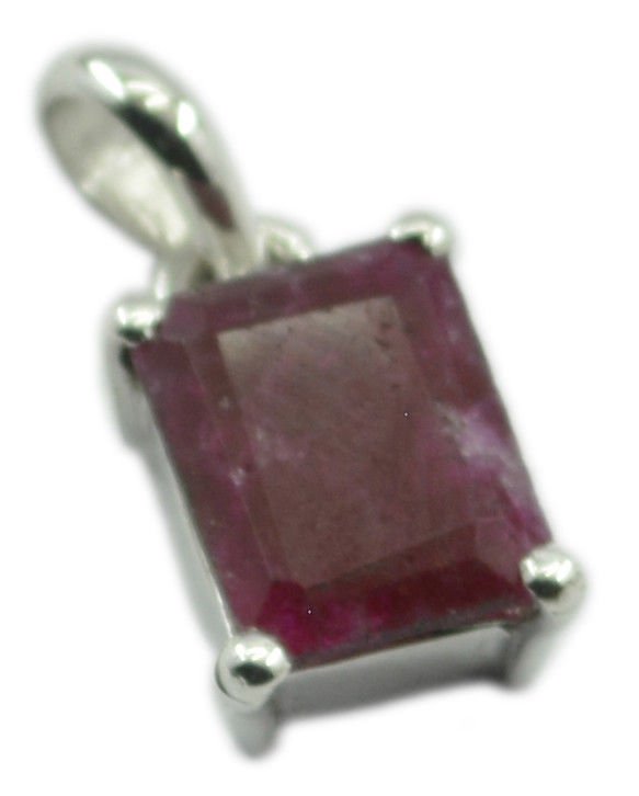 captivating Indian Ruby 925 Sterling Silver Red Pendant Natural supplies US
